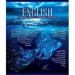Тетрадь Голубой океан. Английский язык, А5, 48 листов, клетка