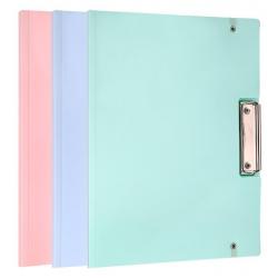 Папка-планшет с крышкой Deli. Macaron, цвет в ассортименте, A4, 0,75 м, арт. EB30402