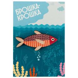 Значок Брошка-крошка. Рыбка, 3х4 см