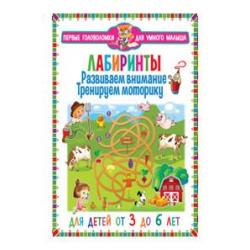 Лабиринты. Развиваем внимание, тренируем моторику. Для детей от 3 до 6 лет