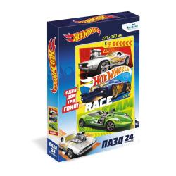 Пазл Hot Wheels. Заезд года, 24 элемента