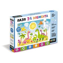 Пазл Baby Games. Прогулка динозавров, 24 элемента